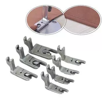 Швейная плоская автомобильная прижимная лапка для подшивки швейной машины Складная прижимная лапка Швейная машина для челночного стежка Прижимная лапка с рулонной подшивкой манжеты Прижимная лапка для плоской подшивки шва 1.6MM серый
