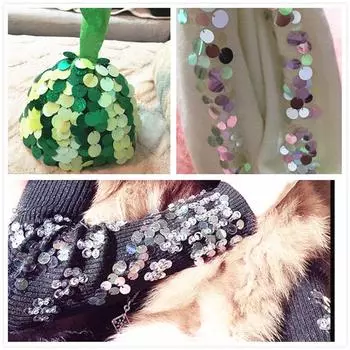 Швейное ремесло, круглые DIY 16 мм, синие блестки, блестящие пайетки, свободные ювелирные аксессуары розовый