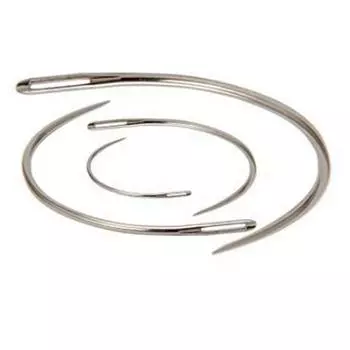 Швейные иглы, аксессуары для шитья кожи, игла с большим ушком, удлиненная изогнутая игла, инструмент для ремонта кожи серебряный