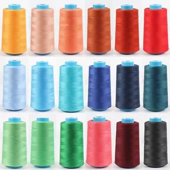 Швейные инструменты из полиэстера Прочная швейная машина 3500 ярдов/рулон 40 цветов Промышленная швейная нить Высококачественная оверлочная нить Популярные аксессуары
