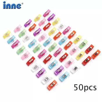 Швейные машины INNE 50 шт., инструменты для швейных машин и красочные булавки, подвесные зажимы для фотографий, случайные аксессуары