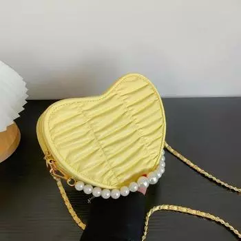 Швейные нитки Love Shape Pleats Zipper Модные женские сумки через плечо Универсальный стиль Новые PU Горячая Распродажа Сумки через плечо