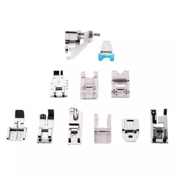 Швейные принадлежности 11 шт. детали прижимная лапка для Brother Singer JUKI бабочка потайной стежок молния рулон кружева гвоздь