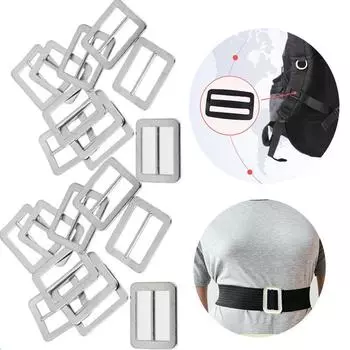 Швейные принадлежности Аксессуары для одежды Пряжка Tri-glide Лента-слайдер Ремни для рюкзака Регулируемые пряжки 2cm серебряный