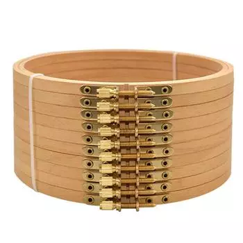 Швейный инструмент Круглые буковые деревянные пяльцы для вышивки Рамка для вышивальных колец для вышивки крестом Игла для рукоделия