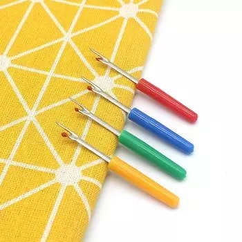 Швейный инструмент с колпачком для чистки ниток, лезвие резака для рукоделия, пластиковая ручка Швейный инструмент с колпачком для пластиковой ручки Швейный инструмент с колпачком для чистки ниток, уникальный 4 pcs