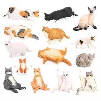 Сиамская рэгдолл персидская кошка реалистичные фигурки домашних животных ПВХ фигурки кошек настольное украшение 5#