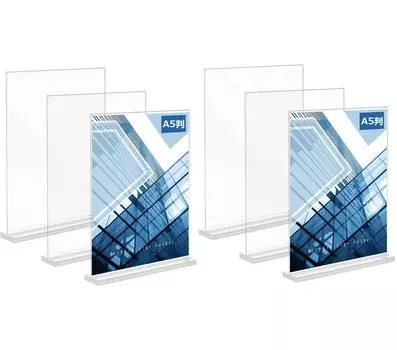 siawadeky карточка акрил A5 6 акриловое фото фото вывеска офис POP меню настольный прозрачный акриловый держатель вывески 150x210 мм Т-образная подставка, подставка, размер, штук,