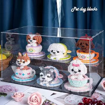 Сиба-ину и Тедди Микрочастицы Строительный блок Игрушка - Модель 6714-6719