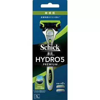 sic japan Schick Hydro 5 Premium Sensitive Skin Держатель с лезвием + 1 сменный держатель лезвия для мужских бритв для мужчин Будьте осторожны, чтобы не пораниться
