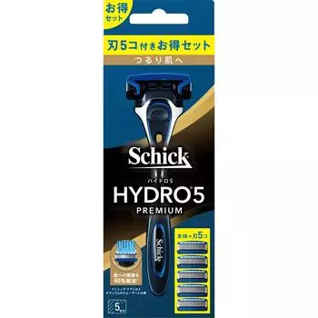 sic japan Schick Hydro 5 Premium Smooth Skin Combo Pack с лезвием + 4 сменных лезвия Держатель для мужских бритв для мужчин Будьте осторожны, чтобы не поранить