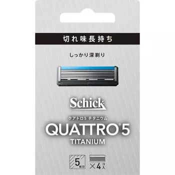 sic japan Толстые сменные лезвия Quattro Quattro 5 из титана, 4 шт. Мужские сменные лезвия для бритв для мужчин Будьте осторожны, чтобы не пораниться при замене