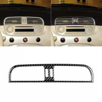 Боковые накладки на вентиляционные отверстия кондиционера подходят для Fiat 500 2012-2015 Декорация накладки рамки вентиляционного отверстия воздуховыпускного дефлектора салона автомобиля