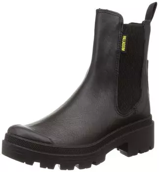 Side Gore Boots PALLABASE CHELSEA LTH cm [Palladium] Women s BLACK/BLACK (001) 23.0