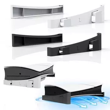 Side Stand Base Space Saving Horizontal Stand with Anti-Slip MadsHost Rack Storage Holder for PS5 Slim Disc & Digital Edition белый