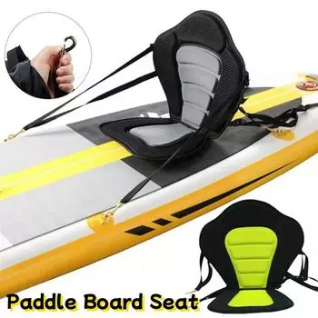 Сиденье для байдарки с веслом, регулируемое сиденье со спинкой и сумкой для хранения, нескользящее сиденье со спинкой для гребных лодок, рыбалки, каноэ зелёный