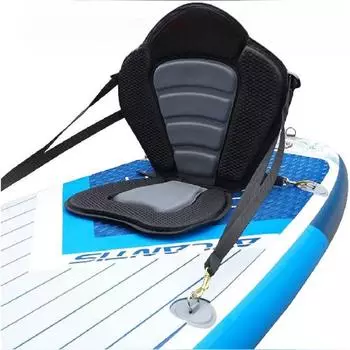Сиденье для каноэ, регулируемое сиденье для каяка, универсальное мягкое сиденье для гребной доски, утолщенная спинка сиденья для каякинга, каноэ, рафтинга, рыбалки серый