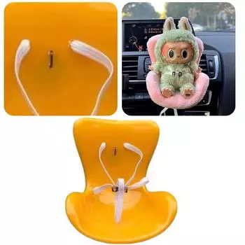 Сиденье для куклы Kawaii, мини-сиденье для Labubu Ob11, модель мультяшного стула для куклы Labubu D жёлтый