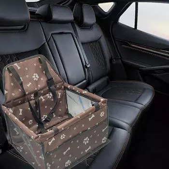 Сиденье для собак в автомобиле для автомобиля со складными регулируемыми ремнями в переднем отделении