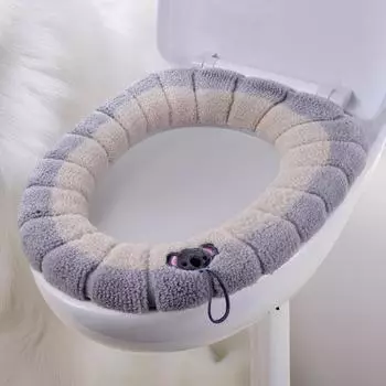 Сиденье для унитаза O-образное вязаное сиденье для унитаза утолщенное моющееся покрытие для унитаза чехол для унитаза Home Cartoon сиденье для унитаза