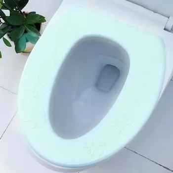 Сиденье для унитаза с подогревом для ванной комнаты EVA Водонепроницаемая накладка на сиденье для унитаза One Size синий