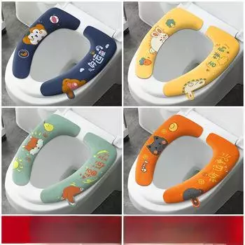 Сиденье для унитаза, универсальный коврик для унитаза Four Seasons, бытовой коврик для унитаза, чехол для сиденья, водонепроницаемая шайба Small Lucky Rabbit