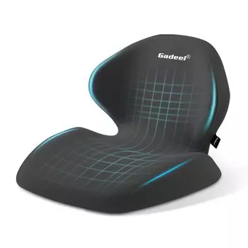 Сиденье Gadeel Memory Foam с интегрированной поясничной поддержкой, эргономичная поза ягодиц, тазовое положение, чехол для защиты от боли в пояснице, использование подушки, подушки, подушки, чёрный