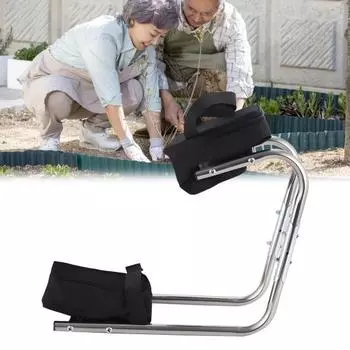 Сиденье из нержавеющей стали для коленей, уменьшающее онемение ног, защита коленей, эргономичное сиденье для садоводства и фермерских работ серебряный