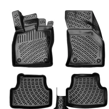 Сиденье Леон (2012-2020) Высококачественные и прочные резиновые автомобильные коврики — без запаха, нескользящие, долговечные.