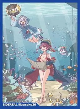 SIDEREAL Hololive Card Sleeve Marine Gaurugura Market «Hosho & illust saku39» [Комикс 100/C100]