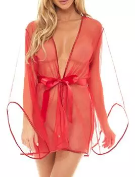 Сидней Красный Пеньюар S/M прозрачный