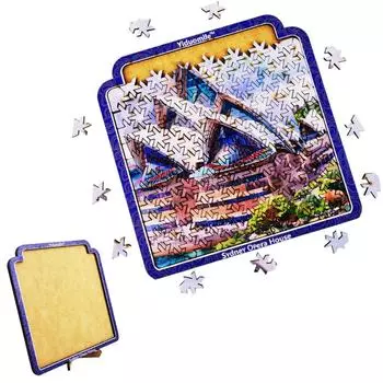 Сиднейский оперный театр Деревянный пазл неправильной формы Научная головоломка Взрослые Дети Развитие зрительно-моторной координации Интеллект