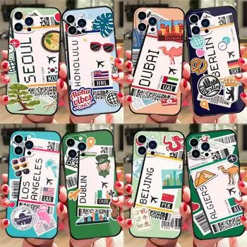 Сиднейский посадочный талон Traveltickets Чехол для телефона для iPhone 11 12 13 Pro Max Mini X XS XR 7 8 Plus SE2 Funda Coque Capa Cover iphone 5 5S
