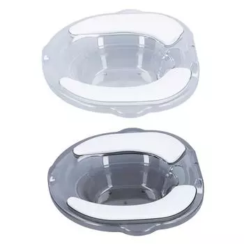 Сидячая ванна для сиденья унитаза Прозрачная геморройная промежность Облегчение послеродового ухода 2500 мл TPR Мягкая подушка S Transparent