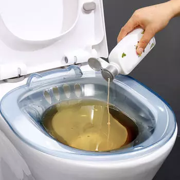 Сидячая ванна, тазобедренная чаша, устойчивая к высоким температурам раковина для мытья стула для пожилых людей серый