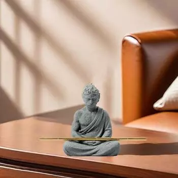 Сидящая фигурка Укуна с золотой дубиной Великие мудрецы, равные небесам Статуэтка Скульптура Короля обезьян Модель Аквариум Украшения серый