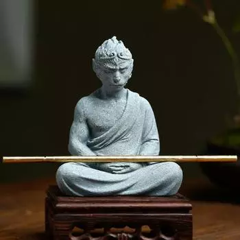 Сидящая фигурка Укуна с золотой дубиной Великие мудрецы, равные небесам Статуэтка