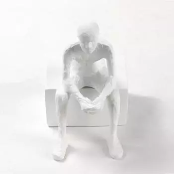 Сидящая скандинавская фигура Настольные небольшие украшения Мягкие украшения Модельная комната Отдел продаж Портретная скульптура Домашние мягкие украшения