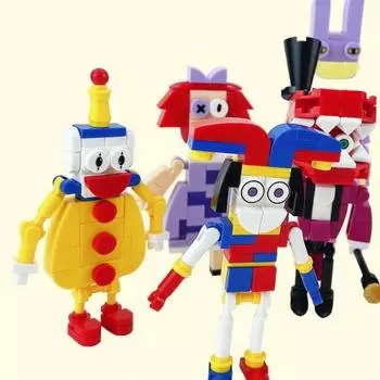 Siemen Amazing Digital Circus LEGO LEGO Block Jublock Juble King Kaepmo Pomni Kane Ganggle Lagger Jax, набор из 8 видов