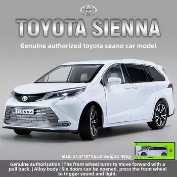 Sienna Alloy Toyota Car Model With Moving Sound And Light For Kids Hobbyists And