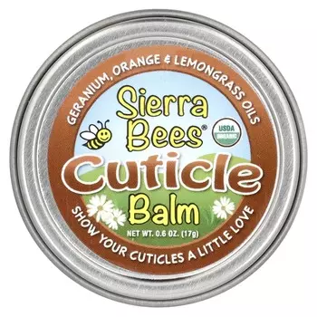 Sierra Bees, Бальзам для ухода за кутикулой, герань, апельсин и лимонник, 0,6 унции (17 г)