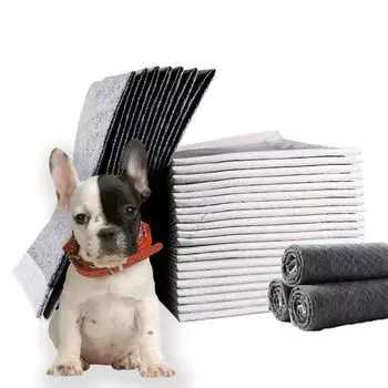 Sifloki Pet Sheets Disposable Activated Carbon Training Pads for Pets Hygiene Pads for Puppies Rapid Absorption Deodorizing Training Pads (100, S)