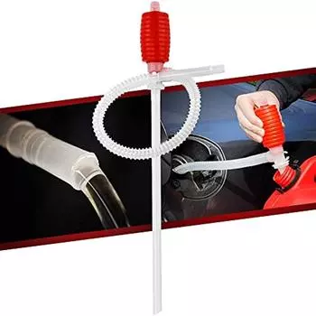 Сифонный насос для перекачки жидкости/топлива — большой сифон для газонокосилок и ручной перекачки бензина, воды, спирта и многого другого! 51x7x4cm