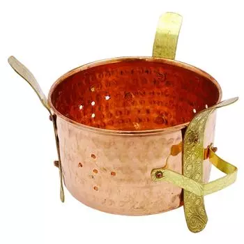 Сигди индийского медного латунного грелки еды традиционный соответствующий для стали и меди коричневый