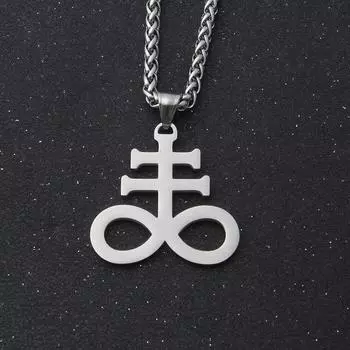 Сигила Люцифера, запечатанная оккультным демоном, ювелирное изделие из нержавеющей стали, ожерелье с подвеской Бафомет