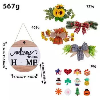 Sign Hanging Welcome Board With Magnetic Wooden Frame For Home And Decor Event