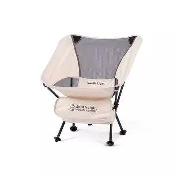 Sign Kingdom Уличный стул Компактный стул для кемпинга Уличный стул Легкий стул для кемпинга Складной стул Грузоподъемность 120 кг Низкая спинка слоновая кость