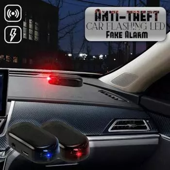 Сигнальная лампа мигающая противоугонная беспроводная светодиодная лампа на солнечной энергии для автомобиля поддельная охранная лампа предупредительная лампа для автомобиля синий