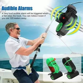 Сигнальная лампа поклевки на рыбалке с зажимом 80 дБ Ночной световой сигнал для удочки чёрный