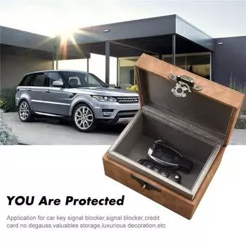 Сигнальная защитная коробка Faraday Box Автомобильный ключ-карта Телефоны FOB Сумка-блокиратор сигнала RFID-экранирующий ключ Сумка для кредитных карт Органайзер конфиденциальности жёлтый